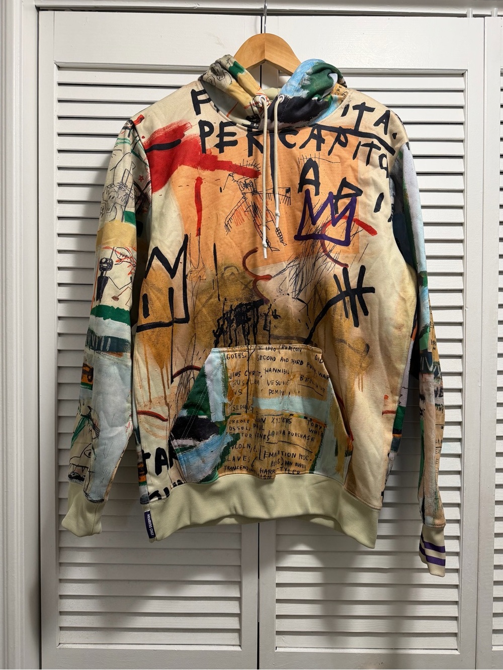 Members Only Multicolor Graffiti-Print Zip Hoodie